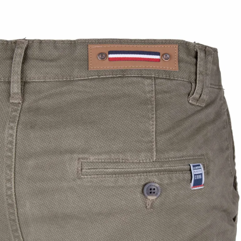 Bermuda chino coton stretch armuré Varen Homme BLAGGIO