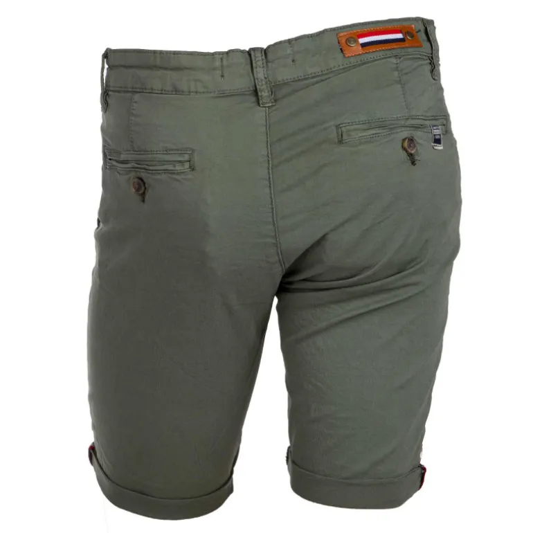 Bermuda chino venili coton stretch popeline revers gansé bouton Homme BLAGGIO