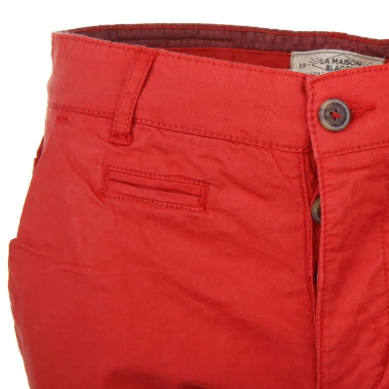 Bermuda chino venili coton stretch popeline revers gansé bouton Homme BLAGGIO