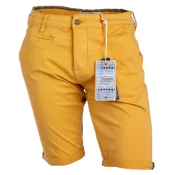 Bermuda chino venili coton stretch popeline revers gansé bouton Homme BLAGGIO