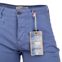 Bermuda chino venili coton stretch popeline revers gansé bouton Homme BLAGGIO