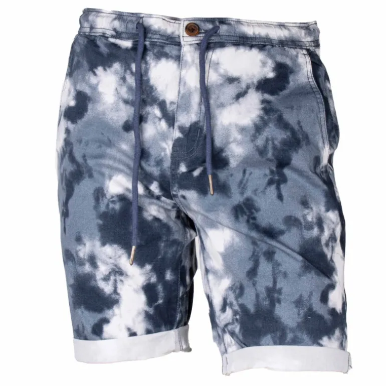 Bermuda tie & dye avec cordon de serrage avec revers Homme DEELUXE 74