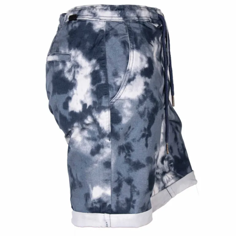 Bermuda tie & dye avec cordon de serrage avec revers Homme DEELUXE 74