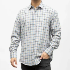 Bill00 chemise coton poly bleu marine - carreaux Homme BILL TORNADE