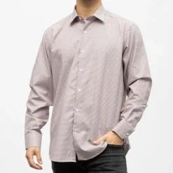 Bill00 chemise coton poly blanc Éclatant - pied de poule Homme BILL TORNADE