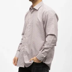 Bill00 chemise coton poly blanc Éclatant - pied de poule Homme BILL TORNADE