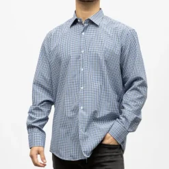 Bill00 chemise coton poly bleu royal - vichy Homme BILL TORNADE