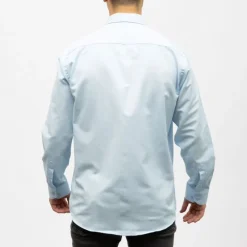 Bill00 chemise coton poly bleu ciel - nid d'abeilles Homme BILL TORNADE