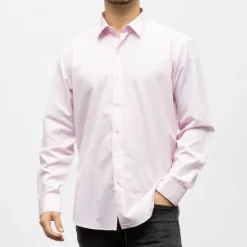 Bill00 chemise coton poly rose pÂle - faux-uni Homme BILL TORNADE