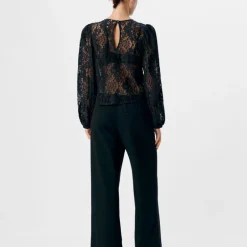 Blouse à dentelle Beverly manches longues Femme OBJECT