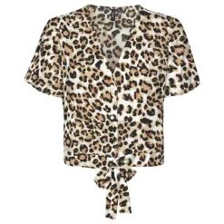Blouse à nouer imprimé léopard Femme VERO MODA
