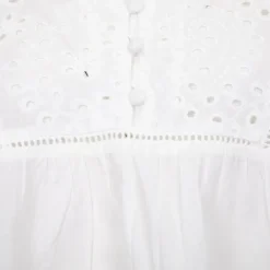 Blouse brodée blanc briam col V Femme LA PETITE ETOILE