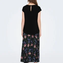 Blouse col rond asymétrique avec bouton Femme ONLY