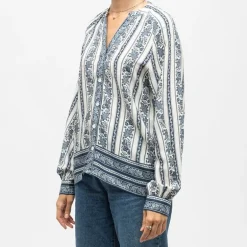 Blouse col v à motif vintage beata Femme LA PETITE ETOILE