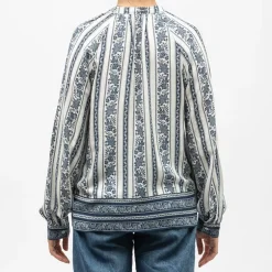 Blouse col v à motif vintage beata Femme LA PETITE ETOILE