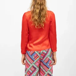 Blouse col v effet satin bianca légère Femme LA PETITE ETOILE