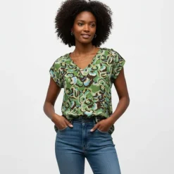 Blouse col v imprimé fleurs Femme IMPERIAL