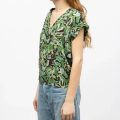 Blouse col v imprimé fleurs Femme IMPERIAL