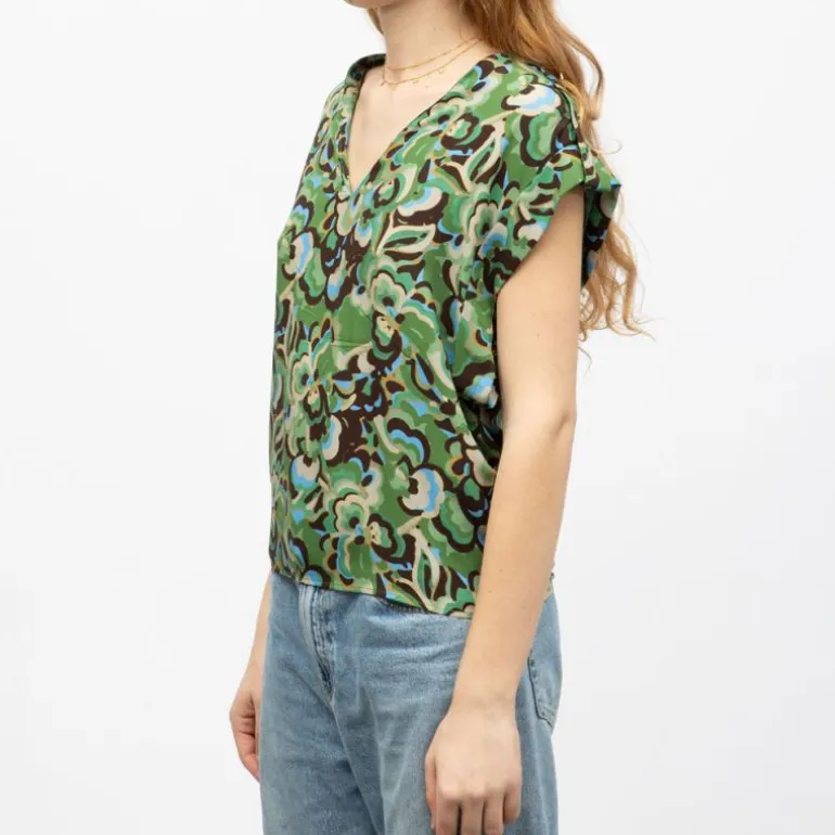 Blouse col v imprimé fleurs Femme IMPERIAL