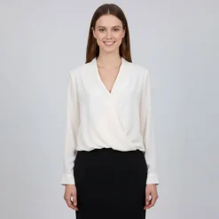 Blouse crème col V burro Femme IMPERIAL