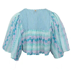 Blouse crop amelie manches 3/4 à motif graphique Femme ANTIK BATIK