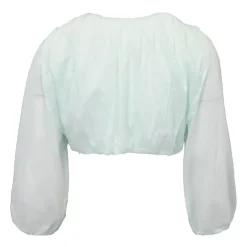 Blouse crop manches longues hita vert d'eau Femme ANTIK BATIK