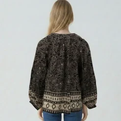 Blouse dune à nouer imprimé fleurs Femme LES TROPEZIENNES PAR M.BELARBI