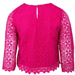 Blouse fuchsia à dentelle Bleya Femme LA PETITE ETOILE