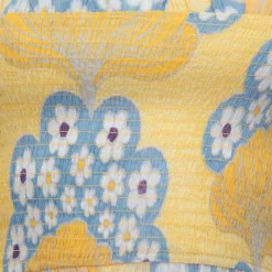 Blouse lettie jaune manches ballons motif fleurs Femme ANTIK BATIK