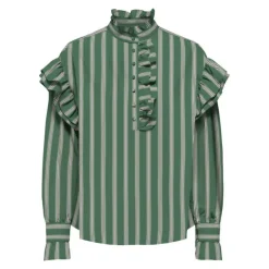 Blouse malou imprimé à rayures épaules à volants Femme ONLY