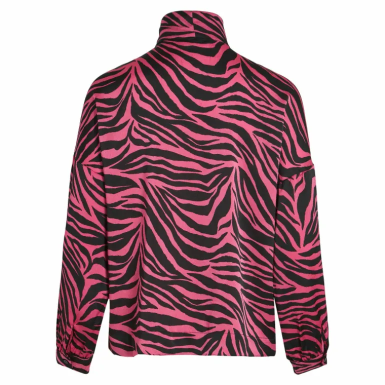 Blouse manches longues imprimé zèbre col lavallière Femme VILA
