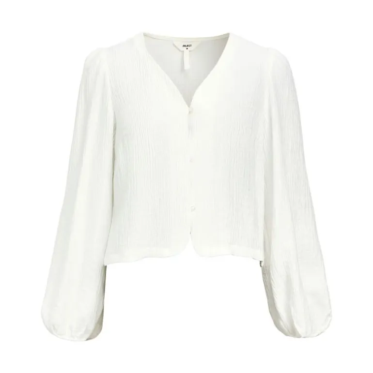 Blouse Phillie col v manches élastiques Femme OBJECT
