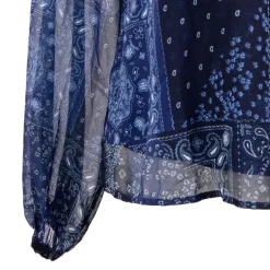 Blouse transparente fond débardeur imprimé bleu Femme TOMMY HILFIGER