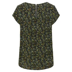 Blouse vic vert foncé à fleurs jaunes Femme ONLY