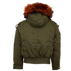 Blouson à capuche fourrure noir Femme THE NEW DESIGNERS