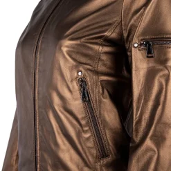 Blouson veste style bombers en cuir Femme OAKWOOD