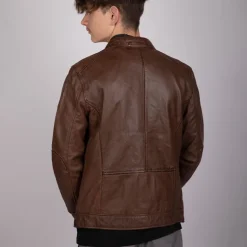 Blouson en simili-cuir alden marron Homme OAKWOOD