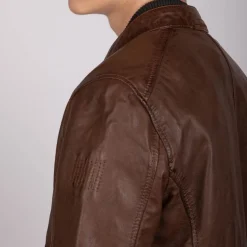 Blouson en simili-cuir alden marron Homme OAKWOOD