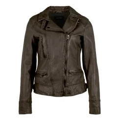 Blouson style perfecto en cuir Femme OAKWOOD