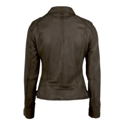 Blouson style perfecto en cuir Femme OAKWOOD