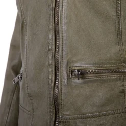 Blouson style perfecto en cuir Femme OAKWOOD