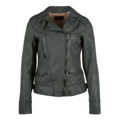 Blouson style perfecto en cuir Femme OAKWOOD