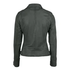Blouson style perfecto en cuir Femme OAKWOOD