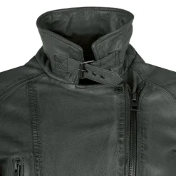 Blouson style perfecto en cuir Femme OAKWOOD