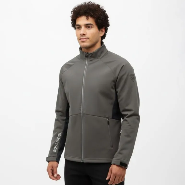 Blouson uni softshell avec zip logo blason Homme ROSSIGNOL