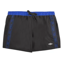 Boardshort court noir bandes rouges Homme UMBRO