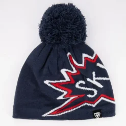 Bonnet imprimé avec pompon Enfant ROSSIGNOL