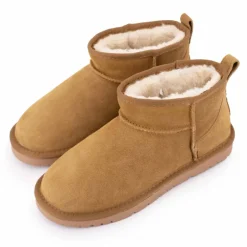 Boots basses fourrées tige cuir doublées synthétique Femme KELARA