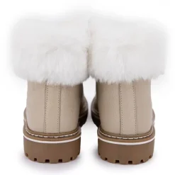 Boots cuir grainé avec fausse fourrure Femme LES TROPEZIENNES PAR M.BELARBI