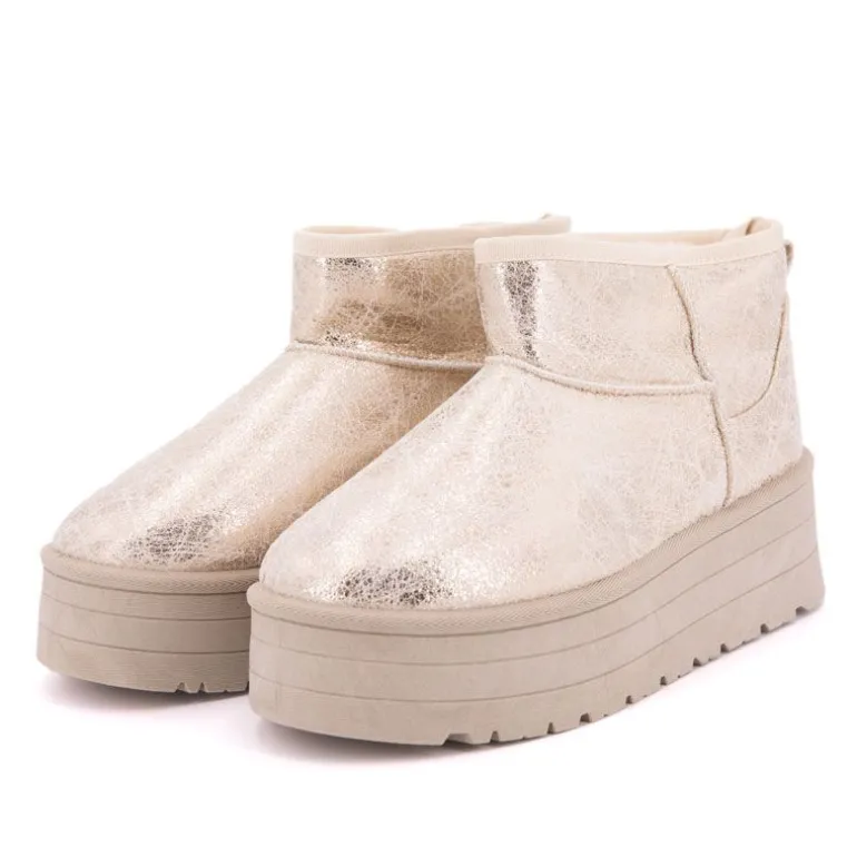 Boots fourrées brillantes Edwige Femme BURTON OF LONDON